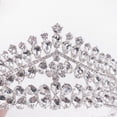 thumbnail image 3 of Milisente Crytal Crowns For Women Wedding Rhinestone Tiaras And Crowns For Party(Silver), 3 of 8