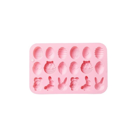 

niuredltd silicone 18 easter egg rabbit chocolate molds ice molds easter festival diy egg pattern cake molds