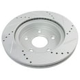 thumbnail image 3 of Geelife Drilled Slotted Front Coated Brake Rotor for Chrysler, 3 of 9