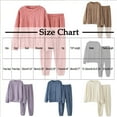 thumbnail image 2 of zbxnLI Womens 2 Piece Fleece Pajama Set Soft Plush Sleep Tops Pj Long Pants Lounge Sets Sleepwear, 2 of 2