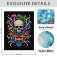 thumbnail image 3 of Diamond Art Kit for Adults, Skull With Mushrooms And Flowers Diamond Painting for Adults Beginners, DIY Diamond Art Painting Kits, 5D Diamond Painting Crafts for Home Decor 12x16 Frameless, 3 of 7