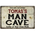 thumbnail image 1 of TOMAS'S Man Cave Sign Rustic 12 x 18 Matte Finish Metal 112180035444, 1 of 1