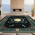 thumbnail image 2 of Design&I 6'x9' Washable Area Rug Oversized Skid-Resistant Snake Round Gothic Pentagram Serpent Vintage Raven Moody Goth for Living Room, Family Indoor, 2 of 7