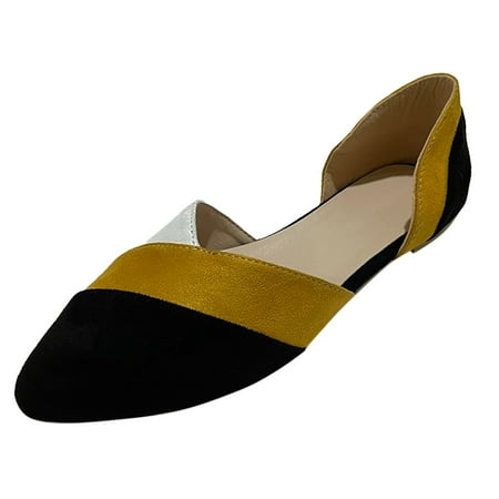 KELINFONG Dressy Flats Shoes for Women Elegant Pointed Toe Casual Comfort Slip on Walking Flats