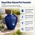 thumbnail image 4 of Teamson Home 16.93" Outdoor Glazed Pot Water Fountain, 4 of 9