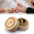 thumbnail image 4 of Rustic Wedding Wood Ring Holder Wedding Ring Bearer Box Engagement Engraving Wooden Rings Box, 4 of 8