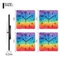 thumbnail image 3 of Square Wall Clock,Abstract Rainbow Textured Oil Painting,Silent Non-Ticking Wall Clock Decor for Home Office Kitchen Living Room Bedroom(12inch), 3 of 4