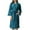 Blue, variant on WREESH Womens Bathrobe Solid Color Long Nightgowns New Casual Early Fall Cool Thin Mid Length Bathrobe Black