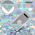 thumbnail image 3 of Funda para Samsung Galaxy S10 Plus con Brillo Líquido Flotante, Purpurina, Parachoques y Anillo Giratorio Soporte, 3 of 5