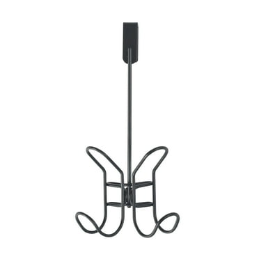Mainstays Over The Door Double Metal Hook, Black