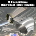 thumbnail image 2 of 2uds OD 4" 45 Grados Inoxidable Acero Curva Tubo Escape Codo Tubo, 2 of 7