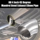 thumbnail image 2 of 2uds OD 4" 45 Grados Inoxidable Acero Curva Tubo Escape Codo Tubo, 2 of 7