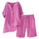 thumbnail image 2 of Neewe Womens Lounge 2 Piece Outfits Matching Sets Short Sleeve Tops and Elastic Drawstring High Waist Shorts with Pockets, 2 of 6