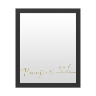 Trademark Fine Art 'Underlined Cats I Black' Markerboard by Veronique Charron
