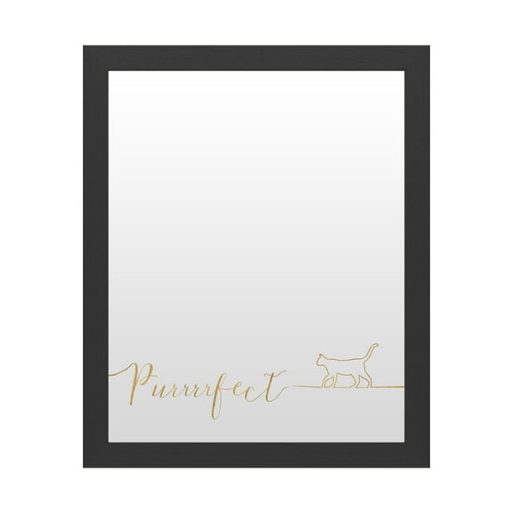 Trademark Fine Art 'Underlined Cats I Black' Markerboard by Veronique Charron