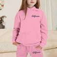 thumbnail image 2 of XUELUO Toddler Girls Outfits Sets Sports 2 Piece Letter Print Hoodie And Joggers Tracksuit Casual Pullover Sweatshirt Pants Playwear, 2 of 6