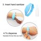 thumbnail image 3 of Silikon Desinfektions Armband, Tragbares Hygienearmband für Handreinigung unterwegs - Wiederholbare Füllung Armband Spender, geeignet für Schulreisen, Arbeit, Einkaufen im Freien - Azul - 5 piezas Ormromra LN-2457, 3 of 5