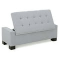 thumbnail image 2 of Noble House Layton Rectangular Fabric Lift Top Ottoman, Light Gray, 2 of 6