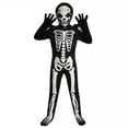 thumbnail image 5 of GYRATEDREAM Halloween Kids Skeleton Costume, Unisex Glow in the Dark Skeleton Bodysuit with Mask for Boys, Girls 5-15T, 5 of 5