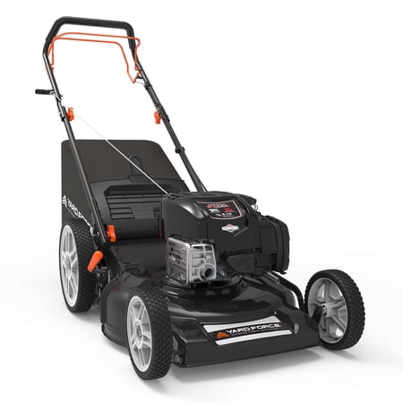 YARD FORCE YF22-3IN1SP Gas Lawn Mower with 150cc Briggs & Stratton 625EXi Engine, Adjustable Cutting Heights, 20” Cutting Path, 7” Wheels, TCI Ignition, 2-Year Warranty, and Additional Cutting Blade