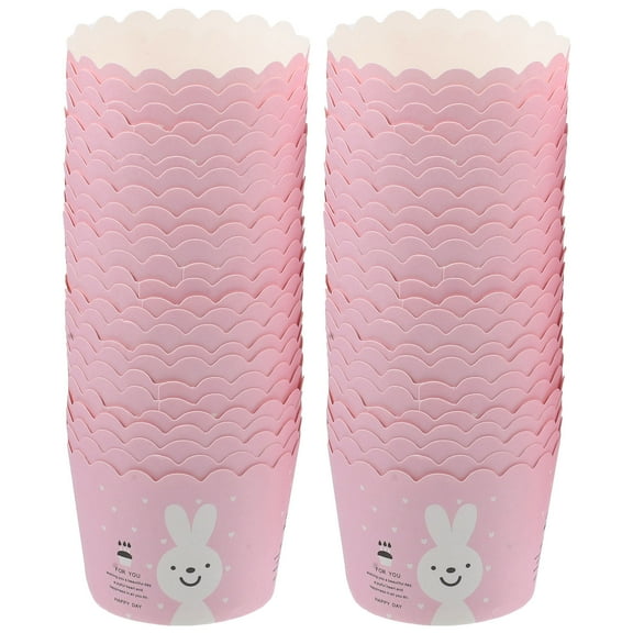 Masteelf 100 Pcs Large Muffin Liners Cake Cups Cake Making Holders 6X5X4.5CM Blue