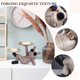 thumbnail image 2 of Estatua De Perro Decoración de estatua de perro de resina con escultura de Bulldog francés de 2 bandejas para pastel (gris) Wdftyju Libre de BPA, 2 of 3