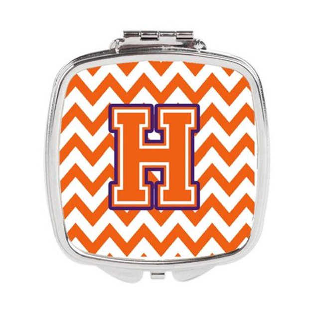Carolines Treasures CJ1062-HSCM Lettre H Chevron Orange & Regalia Miroir Compact