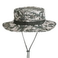 thumbnail image 2 of Shenmeida Outdoor Summer Unisex Wide Brim Fasten String Boonie Hat Sun Cap Jungle Headwear for Men Women, 2 of 2