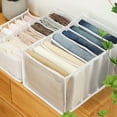 thumbnail image 1 of Closet Organizer Storage Box Foldable Underwear Organizers Storage Dividers Drawer Organizer Socks 7 Grids Box for Clothes, 1 of 5