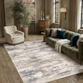 thumbnail image 3 of BERTHMEER 9'x12' Large Area Rugs for Living Room Bedroom Office Dining Room Farmhouse Abstract Blue and Brown Non Slip Machine Washable Modern Contemporary Rugs, 3 of 8