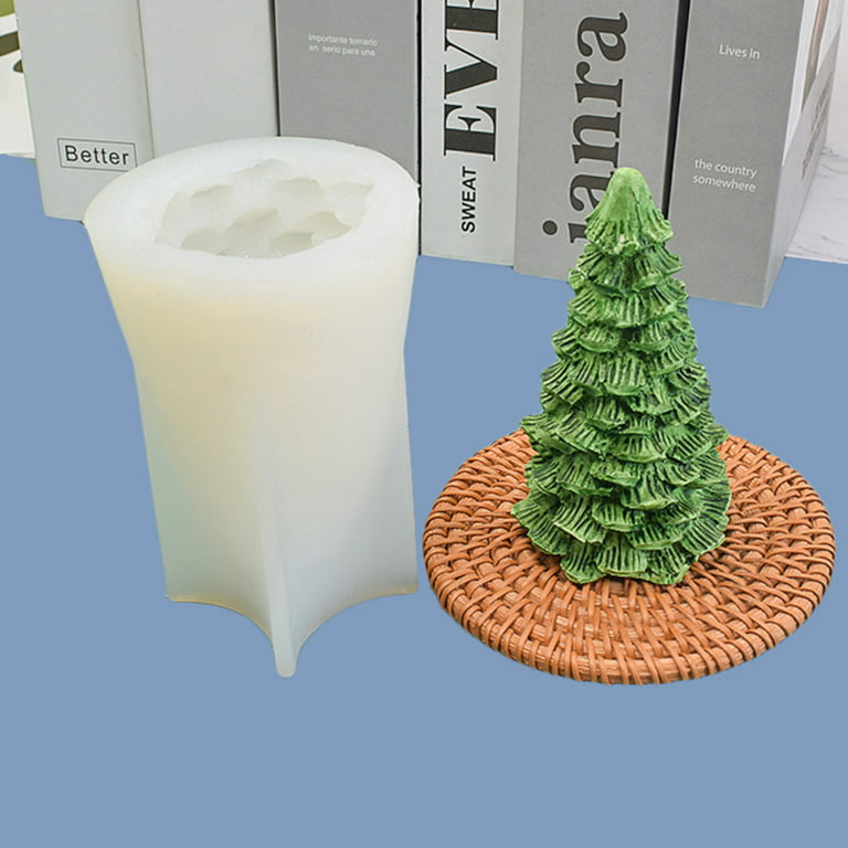 Moocorvic Christmas Decorations Indoor Christmas Tree Silicone Molds 2Pcs,  3D Candle Making Molds, Silicone Resin Mold, DIY Ornament Mould for Wax  Soap Art Craft 
