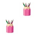thumbnail image 1 of Seitruly Plástico Extraíble Suministros para estudiantes Forma de lápiz Portalápices de doble Type1 NO1, 1 of 6