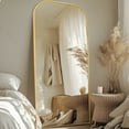 thumbnail image 2 of Antok 76"x34.1" Floor Mirror, Arched Full Body Standing Mirror for Bedroom & Living Room, Gold, 2 of 6