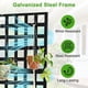 thumbnail image 3 of Pantalla de Privacidad con Macetero, Jardín Elevado Metálico con Enrejado y Ruedas, Maceteros para Patio, Caja con Drenaje para Plantas Trepadoras, Flores y Vegetales, 3 of 8