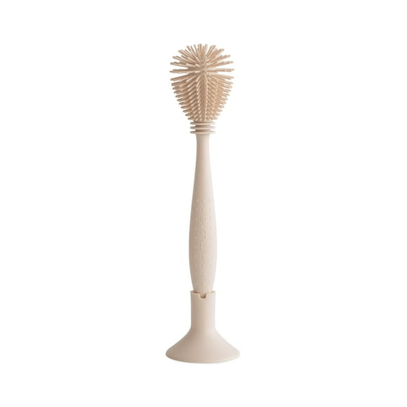 Cepillo para biberones Mushie Soft Silicone con base de succión