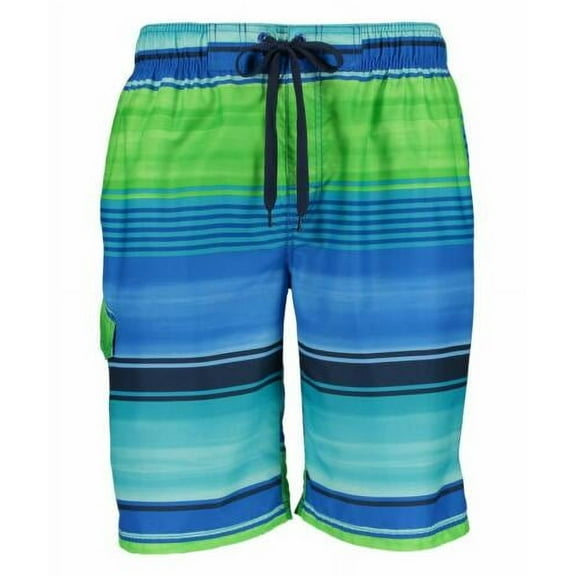 KANU SURF MEN'S AVALON ROYAL BLUE/GREEN SWIM TRUNKS/SHORTS SIZE LARGE