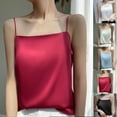 thumbnail image 4 of GA WEIHUA Basic Women's Silk Tank Top Ladies Spaghetti Strap Camis Top Square Neck Camisole Loose Sleeveless Blouse Satin Tank Shirt Summer Casual Dress Blouse(Green,S), 4 of 4