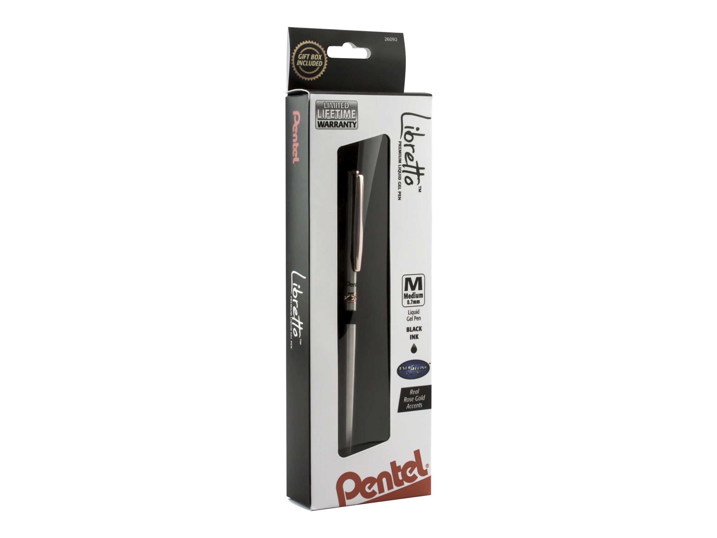 Libretto Gel Pen - Rose Gold Barrel, With Gift Box
