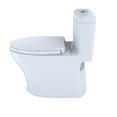 thumbnail image 5 of TOTO® Aquia® IV One-Piece Elongated Dual Flush 1.0 and 0.8 GPF Universal Height, WASHLET®+ Ready Toilet with CEFIONTECT®, Cotton White- MS646124CUMFG#01, 5 of 10