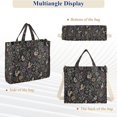 thumbnail image 6 of FORMRS Womens Corduroy Tote Bag Crossbody Shoulder Purse Handbag with Detachable Strap, Floral Dragon Pattern, 6 of 7