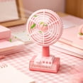 thumbnail image 1 of YYV Fruit Print Rechargeable Desktop Fan Three-Speed Quiet Motor Adjustable Tilt Cartoon Table Fan USB Rechargeable Portable Cooling Fan for Dorm Office Home Summer Use, 1 of 6