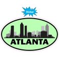 thumbnail image 2 of 5in x 3in Green Oval Atlanta Skyline Sticker, 2 of 7