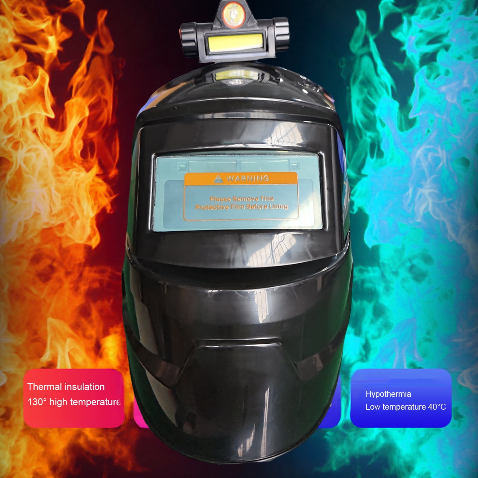 Welding Face Guard with Auto-Dimming Protection Heat-Resistant Welding Helmet Auto Darkening LCD Clear Welding Shield Grinding Hood Kit