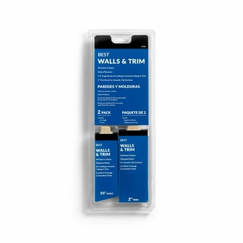 BEST Wall and Trim 1-1/2" & 2" Paintbrush Set