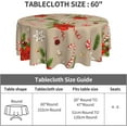 thumbnail image 4 of Merry Christmas Tablecloth Round 60 Inch Snowflake Tablecloth Washable Table Cover with Winter Xmas Table Cloth for Kitchen Dining Room Christmas Party Picnic Patio, 4 of 6