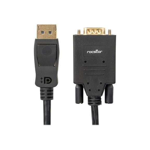 Rocstor Premium 6ft DisplayPort to VGA Cable M/M Supports 1080p 60HZ Y10A172-B1