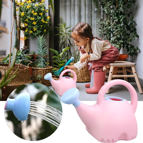 LHWEN Small Lightweight Elephant Watering Can for Indoor Outdoor Garden Cute Toy for Kids and Adults Large Capacity Plastic Plant Watering Pot