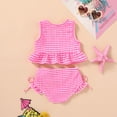thumbnail image 5 of Tiny Cutey Toddler Girl Swimsuit Baby Summer Sleeveless Two-Piece Suit Beach Bikini Swimwear for 4-5T, 5 of 8