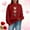 #020-Wine, variant on Wowcloth Women's Sweater with Heart Print, Long Sleeve Round Neck, Loose Fit Fashion Casual Warm for Valentine's Day and Daily Wear