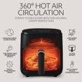 thumbnail image 4 of Series 6 in 1 Air Fryer with Glass Basket, 5 Quart Non Toxic Air Fryer w Digital Display, 430 ° F Max Temp, Preheat & Keep Warm Function, Compact + Dishwasher Safe Glass Airfryer, 4 of 10